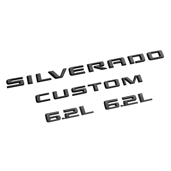 2019 Silverado 1500 | Black Emblems | Nameplate | Silverado | 6.2L | Custom