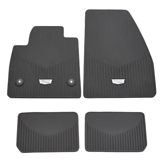 2023 XT6 | Floor Mats | Dark Titanium | Front and Second Row | All-Weather | Cadillac Logo | 4 Set