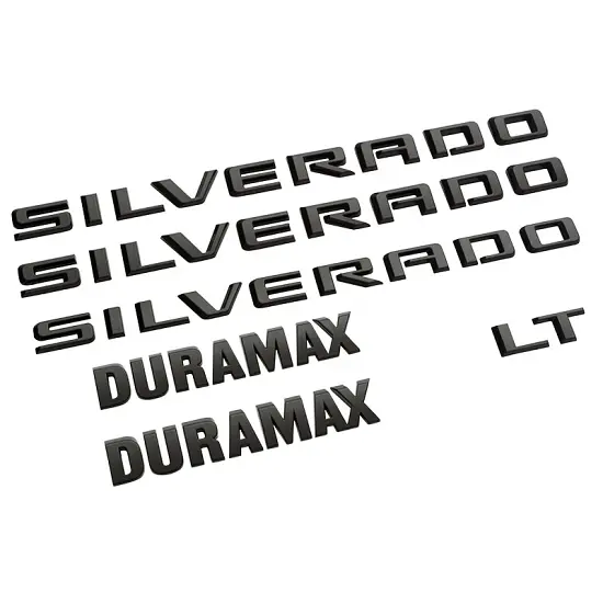 2019 Silverado 1500 | Black Emblems | Nameplate | Silverado | DuraMax | LT