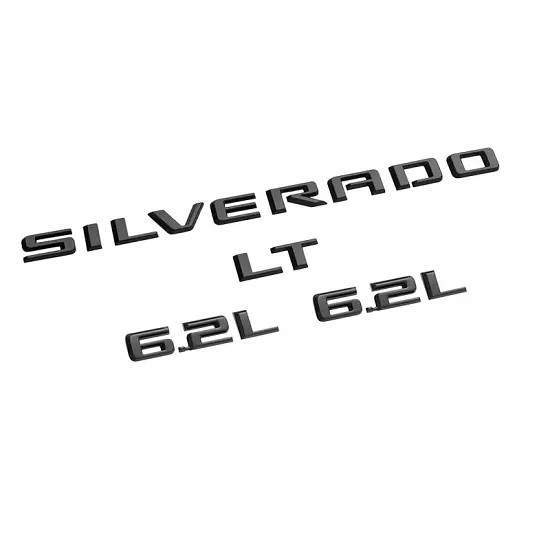 2019 Silverado 1500 | Black Emblems | Nameplate | Silverado | 6.2L | LT