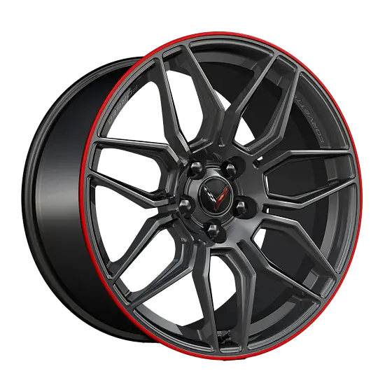 2024 C8 Corvette ERAY 20 inch Wheel Front Satin