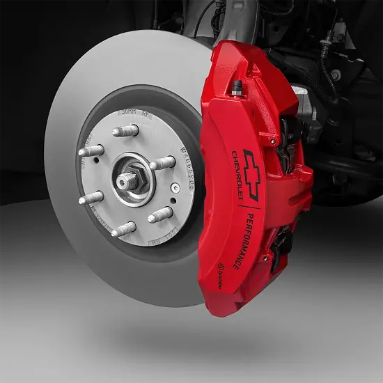 2025 Silverado 1500 | Brembo Brake Upgrade Package | Front 6-Piston | Torch Red | Chevrolet Performance Logo | Pair